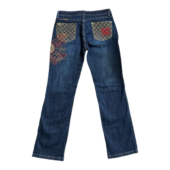 Baby Phat Jeans Embroidered Bling Medium to Dark Wash Girl’s Size 12 [K05] - Picture 4 of 5